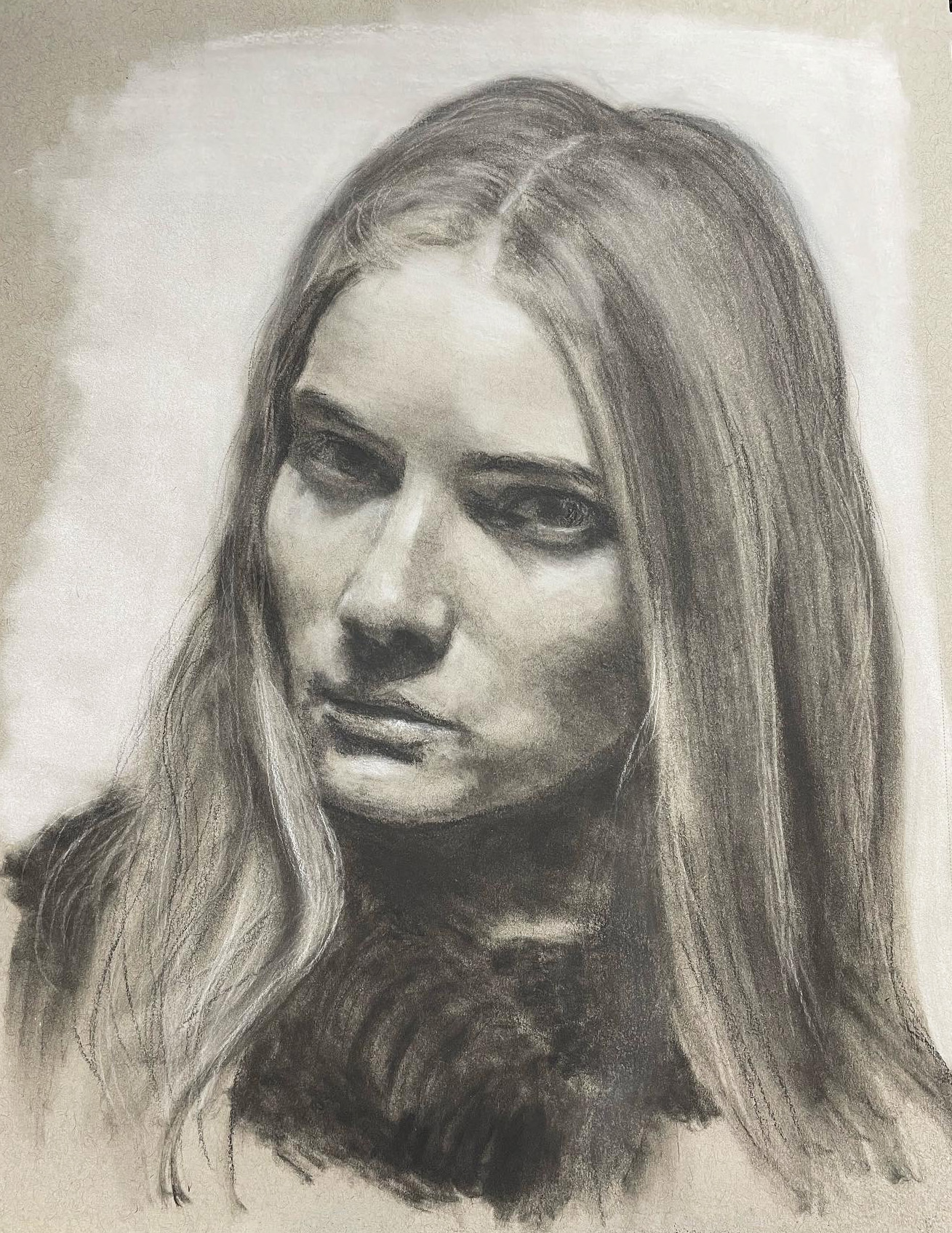 Portrait in charcoal