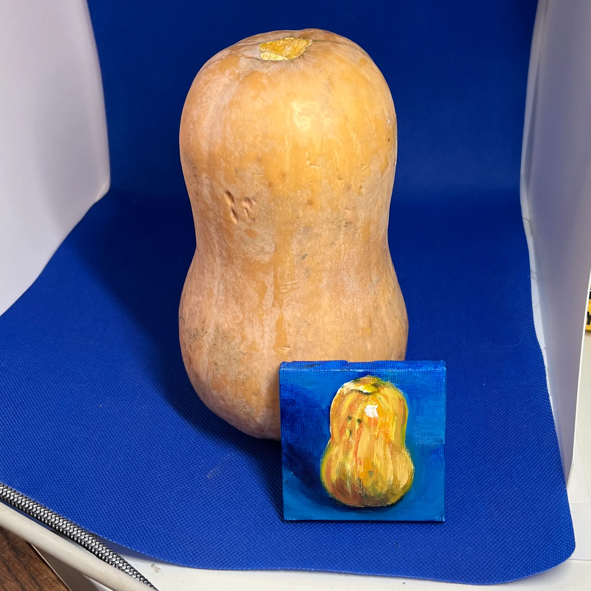 Butternut Squash — original miniature oil painting on canvas