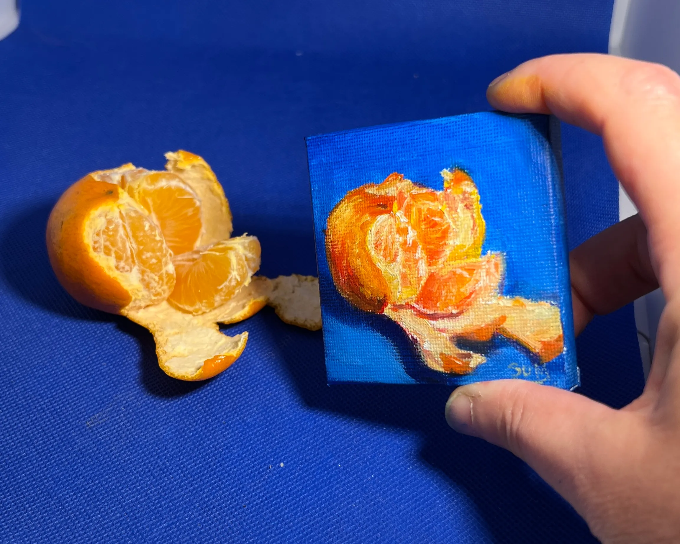 Clementine — original miniature oil painting on canvas