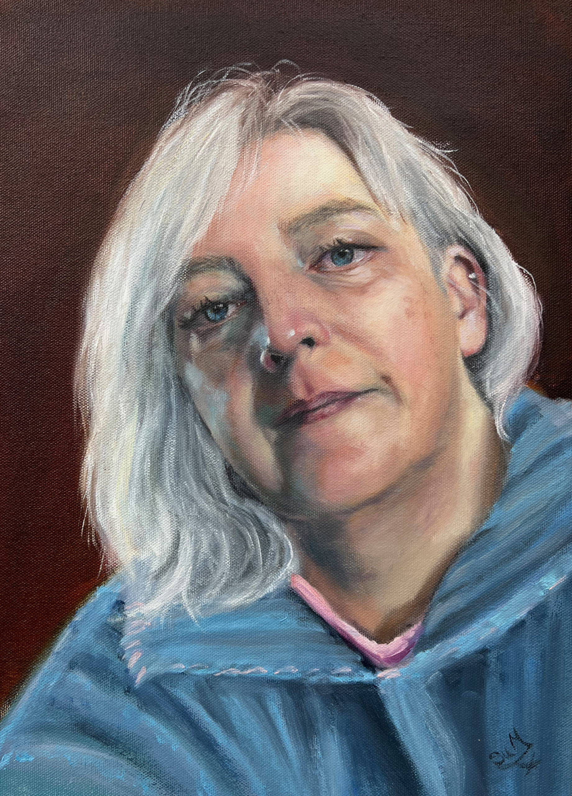 Self portrait in Oil