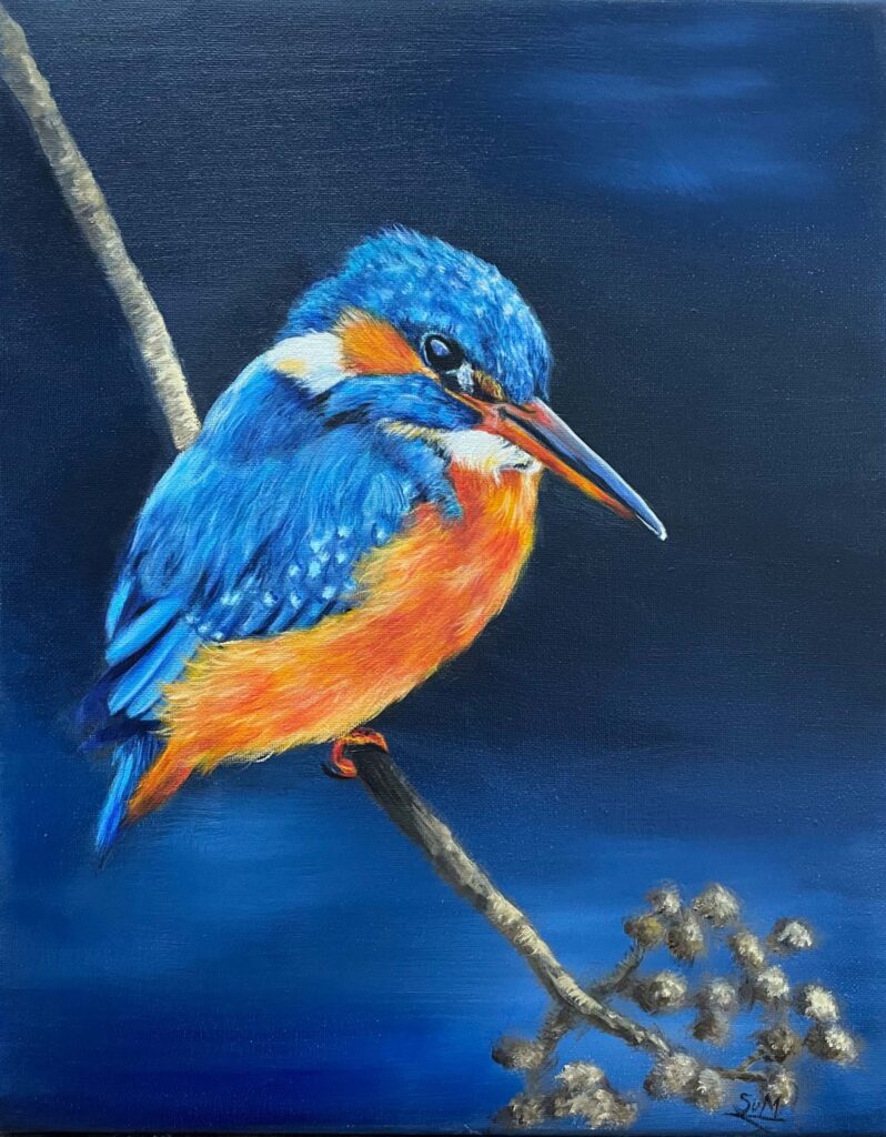 Kingfisher Oil painting