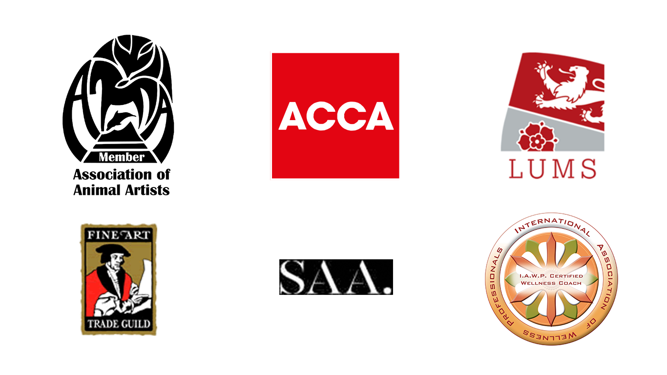 Association of Animal Artists, ACCA, Lancaster Uni, Fine Art Trade Guild, SAA, IAWP