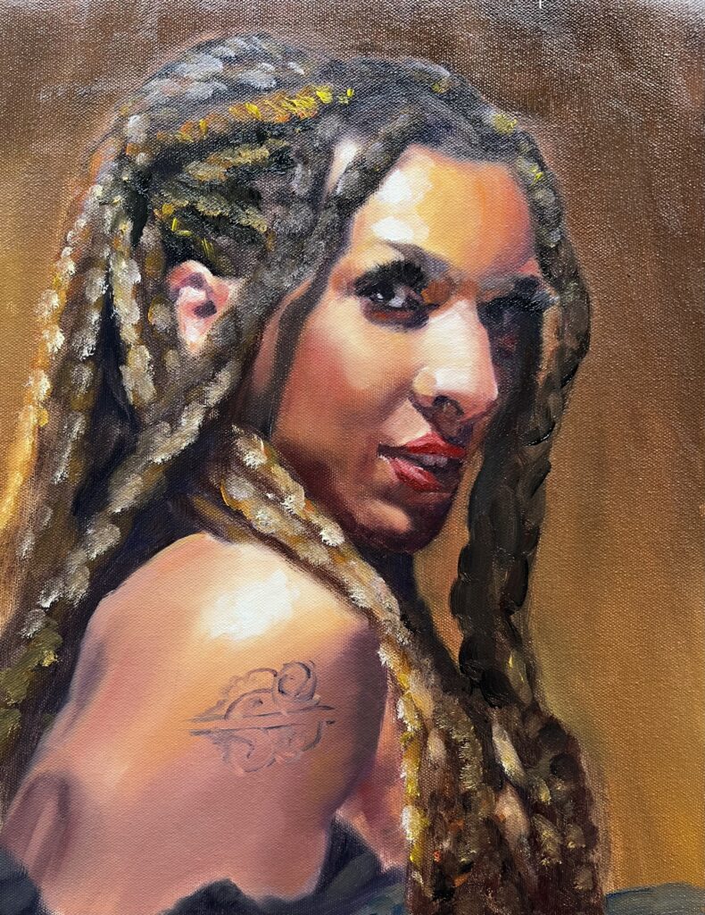 Attitude Alla Prima portrait in oils