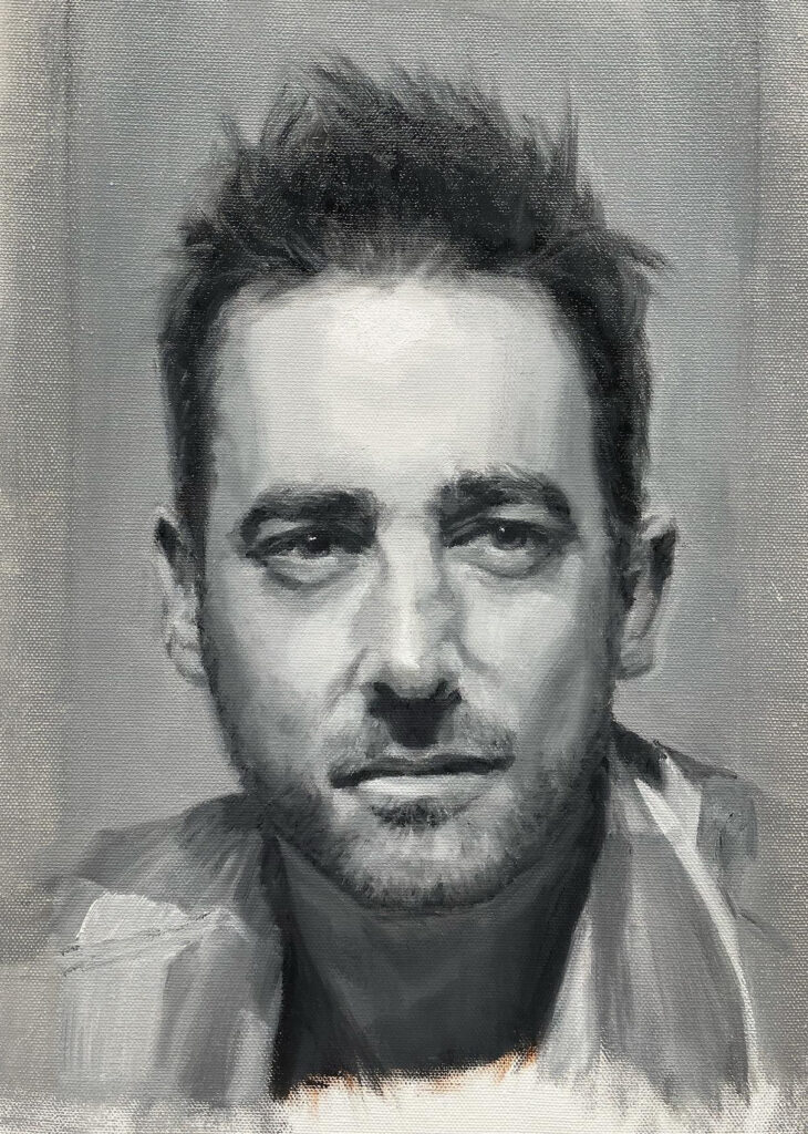 Beginnings Oil Portrait study of a man