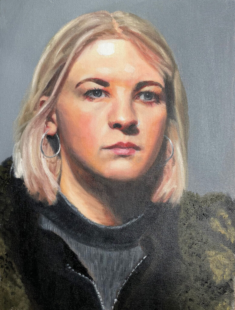 Girl Oil portrait of a girl