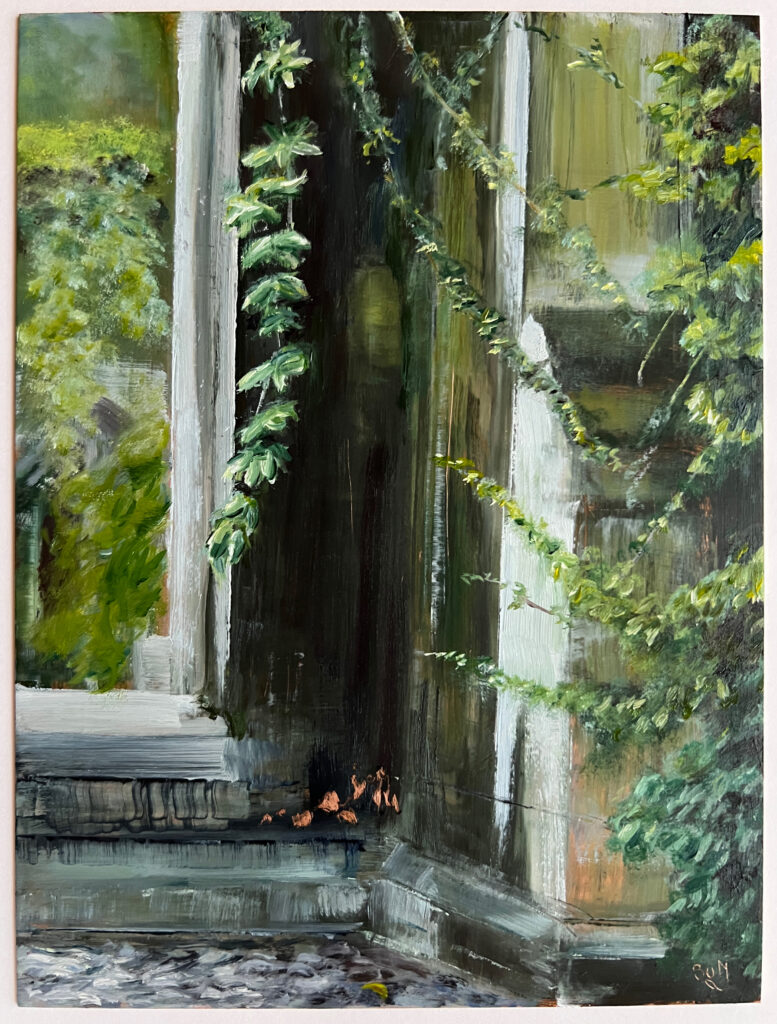 Oil on Copper painting of St Dunstan in the East