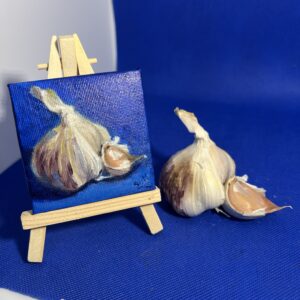 Mini Garlic oil painting